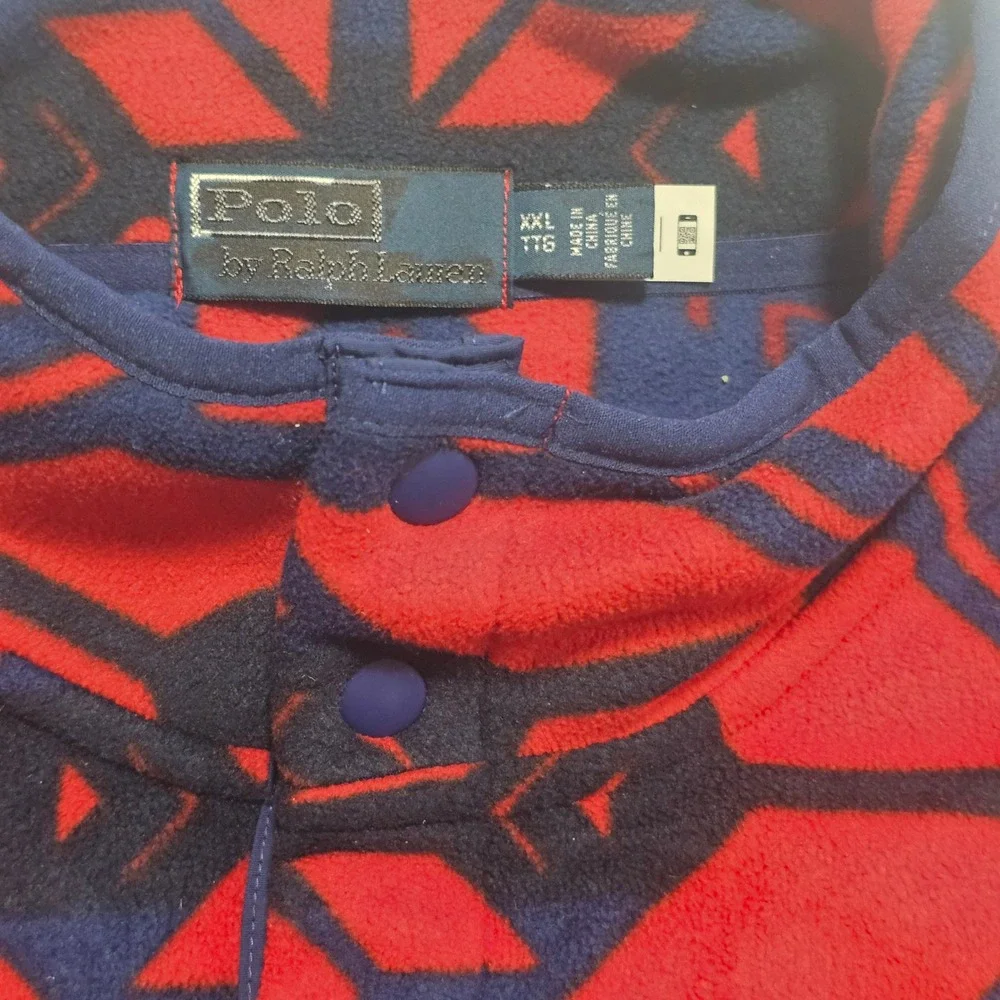 Polo Ralph Lauren Fair Isle Nordic Fleece Pullover Snap Jacket Multi Color XXL